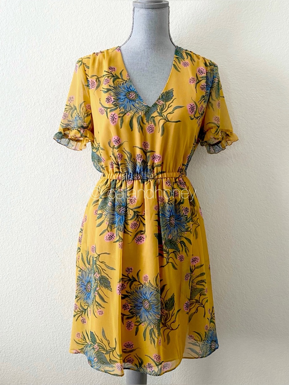 Madewell Sweetgrass Ruffle-Sleeve Dress